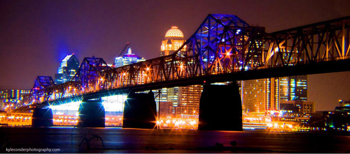 bridge at night